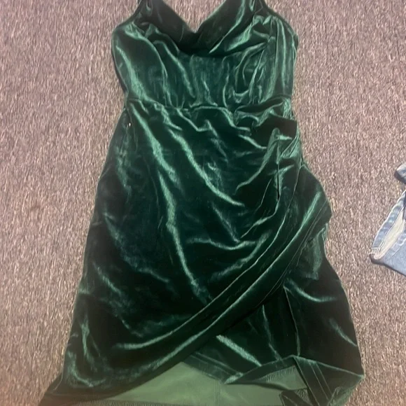 slim fit dress slacks Apple Cider Sippin Mini Dress in Hunter Green S / Hunter-Green main image 0